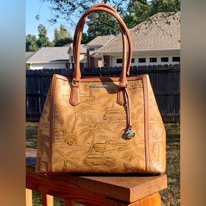 HTF Brahmin Tan Copa Cabana Joan Tote LIKE NEW